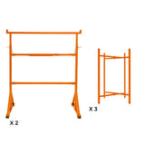 2x Arbeitsböcke & 3x Mörtelbrettständer 750 mm H - view 2