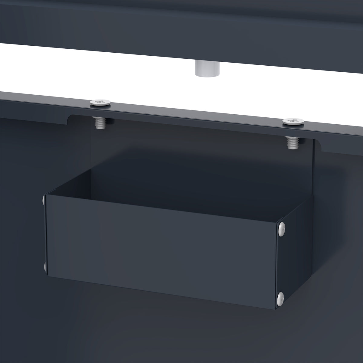 Zweifach Mülltonnenbox aus Metall mit Holzoptiktür - view 7
