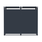 Zweifach Mülltonnenbox aus Metall mit Grauer Tür - view 2