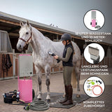 Deluxe Tragbare Pferdedusche & Kabellose Pferd-Schermaschine - Rosa