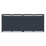 Vierfach Mülltonnenbox aus Metall mit Grauholzoptiktür - view 2