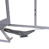 Ausziehbarer Edelstahl-Eckschrank mit grauen Metallteilen, stabiler Konstruktion und flexibler Anpassung für Räume von 90-100 cm