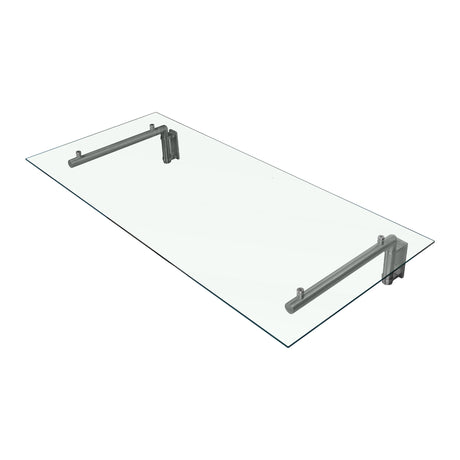 Glas Vordach & Halterungen, 144cm B, 80cm T