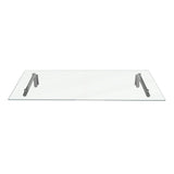 Glas Vordach & Halterungen, 144cm B, 80cm T - view 2