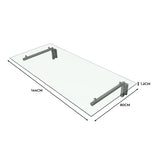 Glas Vordach & Halterungen, 144cm B, 80cm T - view 5