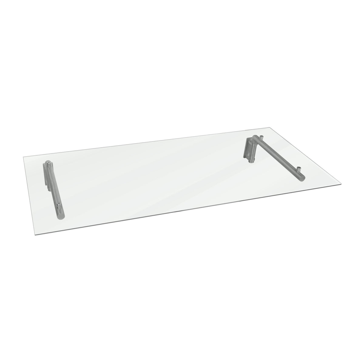 Glas Vordach & Halterungen, 144cm B, 80cm T - view 7