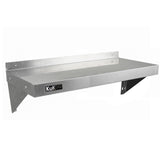 Hochwertiges KuKoo Gastro Wandregal aus Edelstahl, 1000mm x 300mm, mit glatter, glänzender Oberfläche und stabilen Halterungen für Küchenbedarf