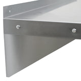 Hochwertiges, rostfreies Edelstahl-Wandregal mit einer Breite von 1400 mm und einer Tiefe von 300 mm, ideal für Gastronomie und Küchenorganisation