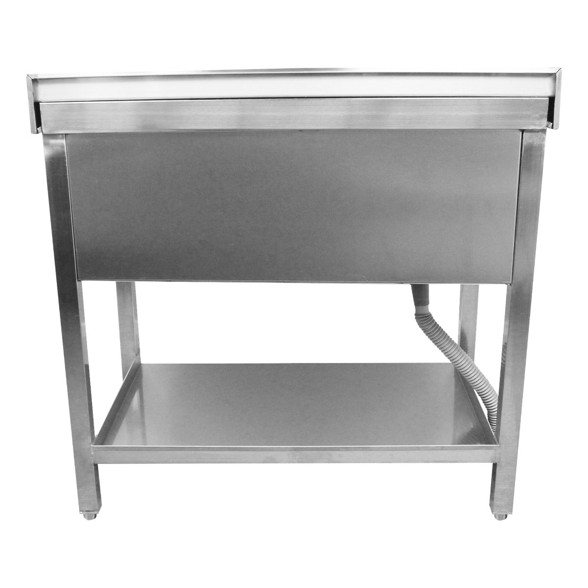 Gastro Cocktail Station Bar aus Edelstahl mit glatter Oberfläche, geräumigem Fach und stabilen Beinen, ideal für professionelle Barkeeper und Gastronomie
