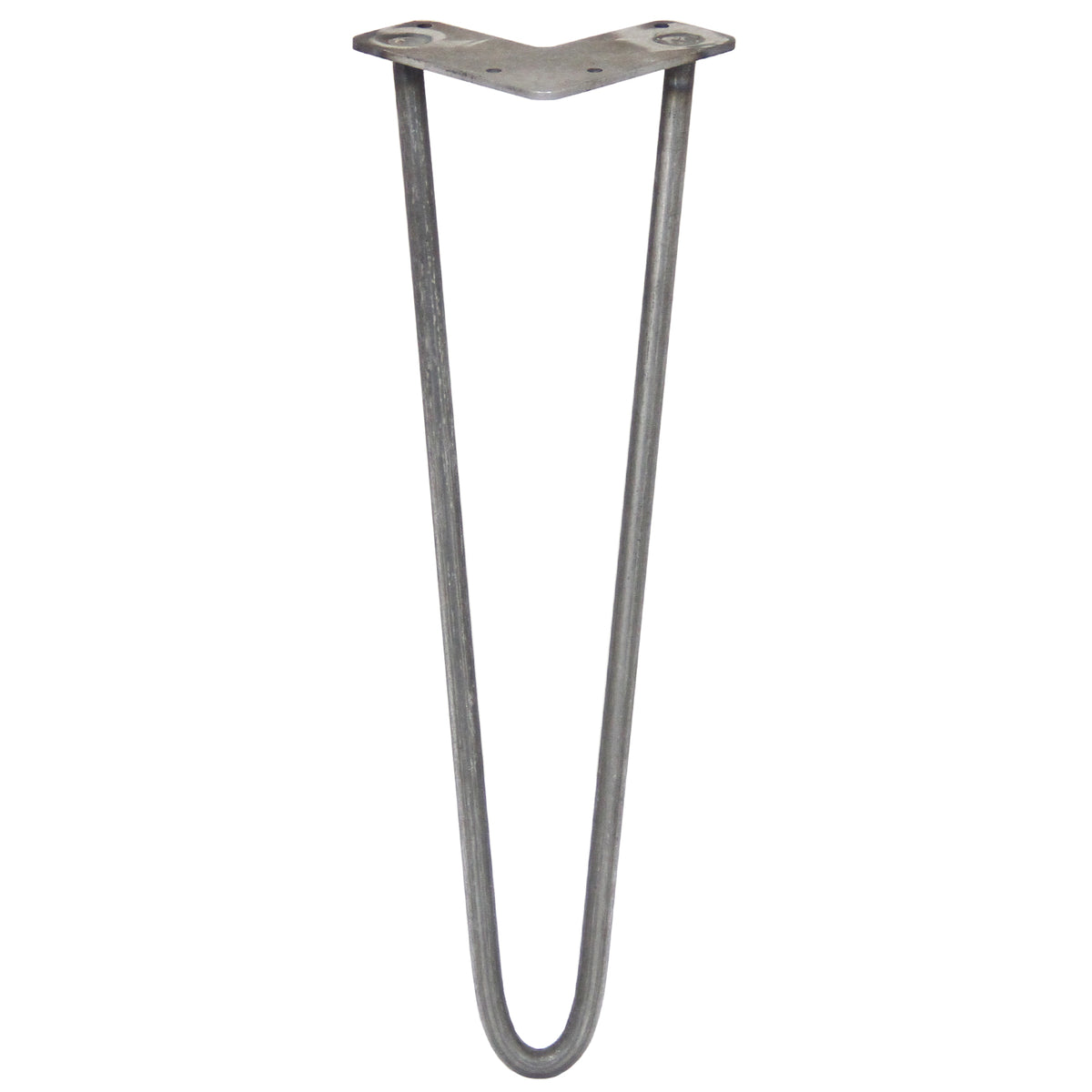 Rohstahl Tischbein in V-Form mit zwei Streben, 40,5 cm hoch und 12 mm dick, ideal für moderne Möbelgestaltungen und stabilen Halt