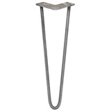 Rohstahl Tischbein in V-Form mit zwei Streben, 40,5 cm hoch und 12 mm dick, ideal für moderne Möbelgestaltungen und stabilen Halt