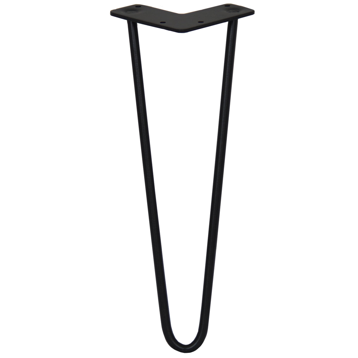 Schwarze Hairpin Tischbeine aus Metall mit 2 Streben, 35,5 cm hoch, schlankes, modernes Design, ideal für Möbelprojekte und DIY-Möbelbau