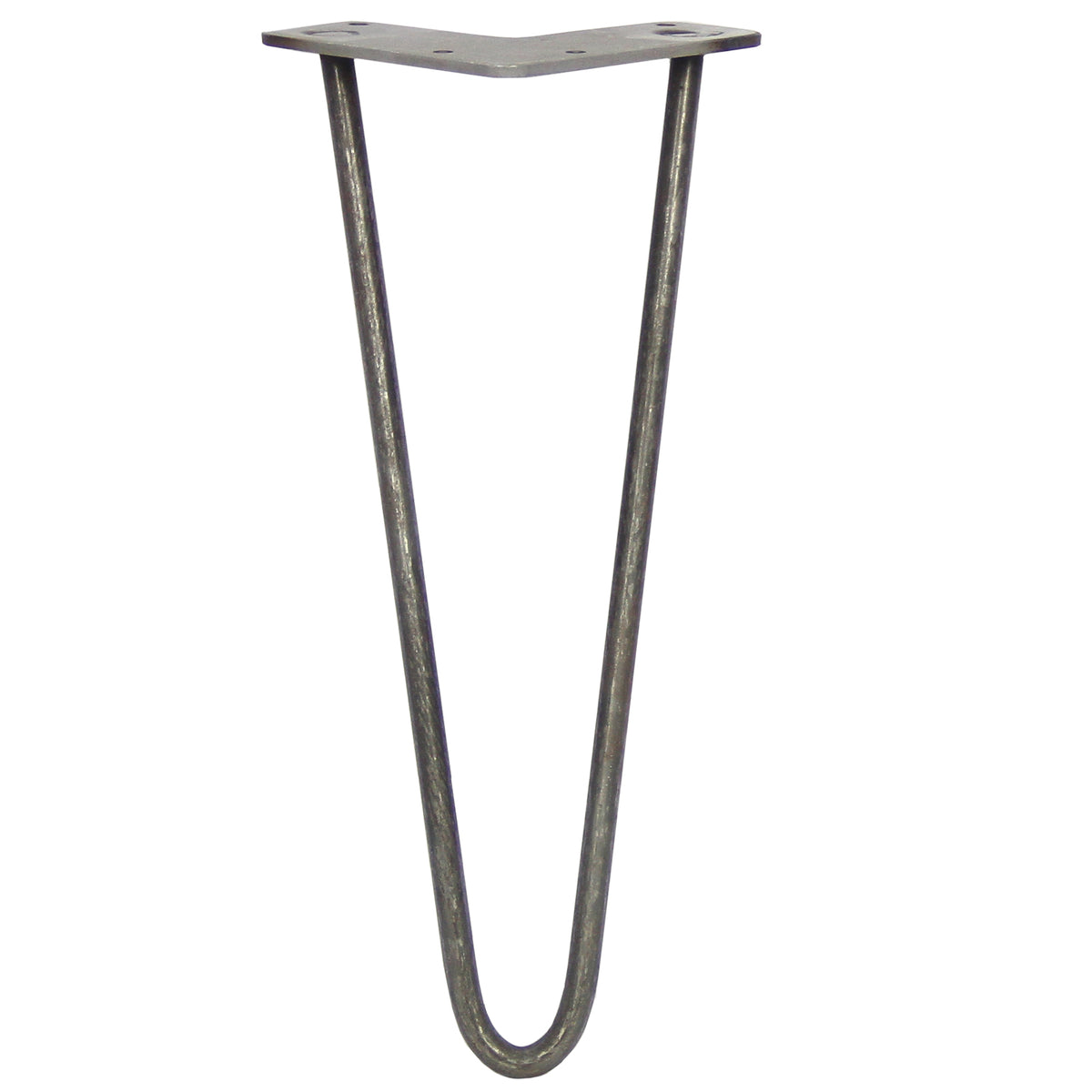 Rohstahl Hairpin Tischbein mit zwei Streben, 30,5 cm hoch, schlankes, modernes Design, ideal für Möbelprojekte und DIY-Anwendungen