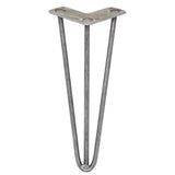 Vier 30,5 cm lange Hairpin Tischbeine aus robustem Metall mit drei Streben und 10 mm Durchmesser, ideal für moderne Möbelgestaltungen
