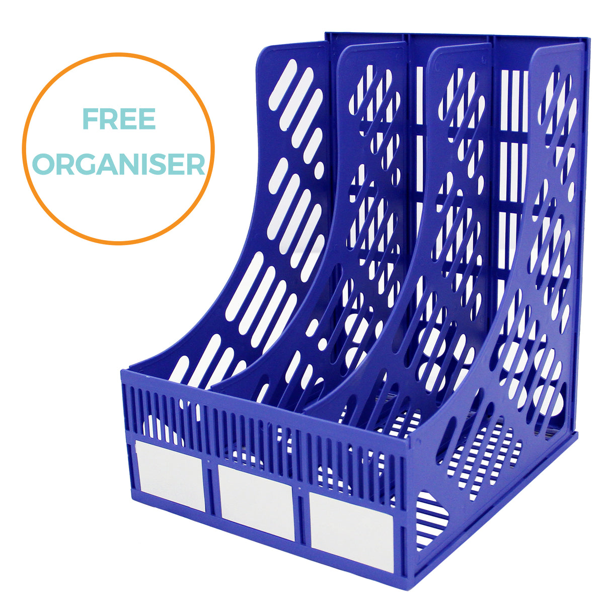 Blauer Aktenschrank aus Stahl mit vier Fächern, ideal zur Aufbewahrung von Dokumenten, stabil und modern, perfekt für Büros oder Home-Office