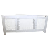 Heizkörperverkleidung in Weiß, 1400mm x 1920mm, mit dekorativem Gitterdesign und glatten Oberflächen für eine elegante Raumgestaltung