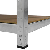 Stabile Galwix Werkbank mit robustem, grauem Metallrahmen und einer glatten, hellbraunen Arbeitsfläche aus Holz, ideal für Werkstätten und Heimwerkerprojekte