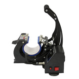 Schwarze PixMax Sublimationsbecherpresse mit ergonomischem Griff, präzisen Einstellknöpfen und stabiler Basis für gleichmäßige Druckergebnisse