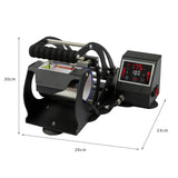 Sublimationsbecherpresse in Schwarz mit digitalem Display, verstellbarem Druck und ergonomischem Griff, ideal für personalisierte Becherherstellung