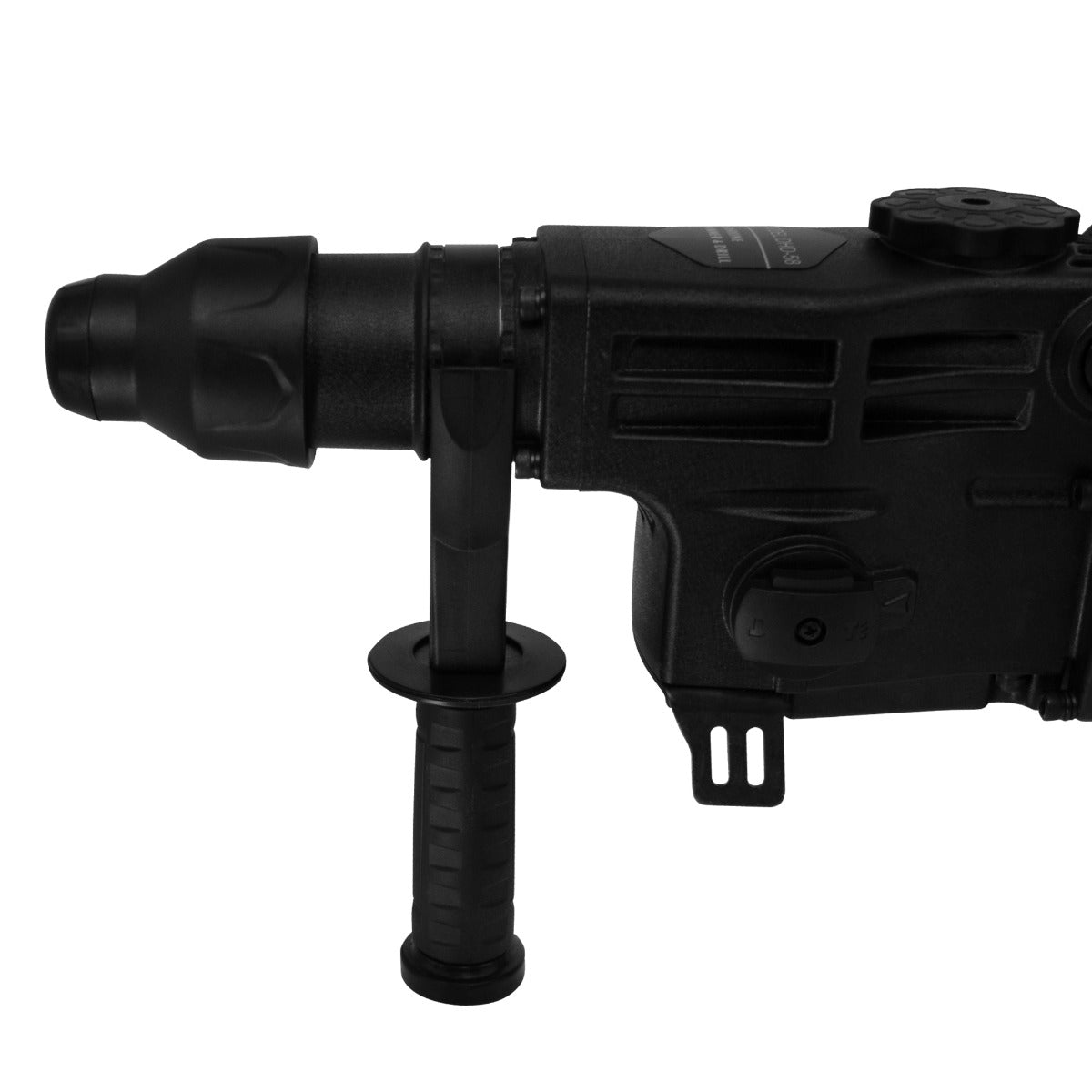 Schwarzer T-Mech 2-Takt Schlagbohrer mit ergonomischem Griff, robustem Gehäuse und präziser Bohrspitze für vielseitige Anwendungen