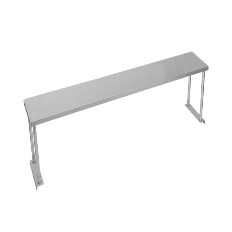 Edelstahlregal von Kukoo, 150 cm lang, mit glatter, glänzender Oberfläche und stabilen Beinen, ideal für Gastronomie und Küchenorganisation