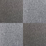 20 Stück Teppichfliesen in Platingrau, 50 x 50 cm, mit einer strukturierten Oberfläche und einem modernen, eleganten Design für vielseitige Anwendungen