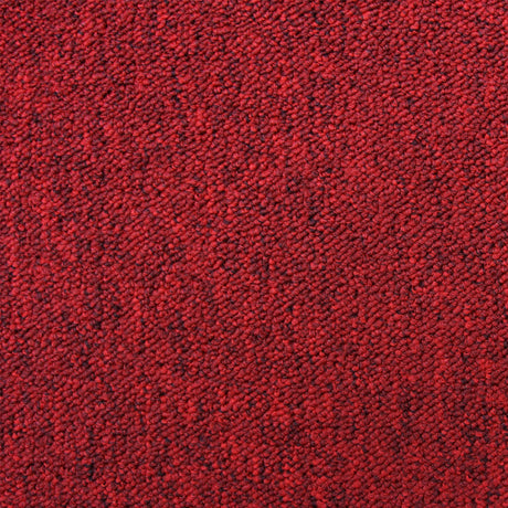 20 Stück Teppichfliesen in Fieberrot, 50 x 50 cm, mit strukturierter, weicher Oberfläche und lebendiger, intensiver Farbgebung für stilvolle Räume
