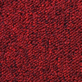 Fieberrote Teppichfliesen in 50 x 50 cm, mit strukturierter, weicher Oberfläche und robustem Material, ideal für Wohn- und Arbeitsräume