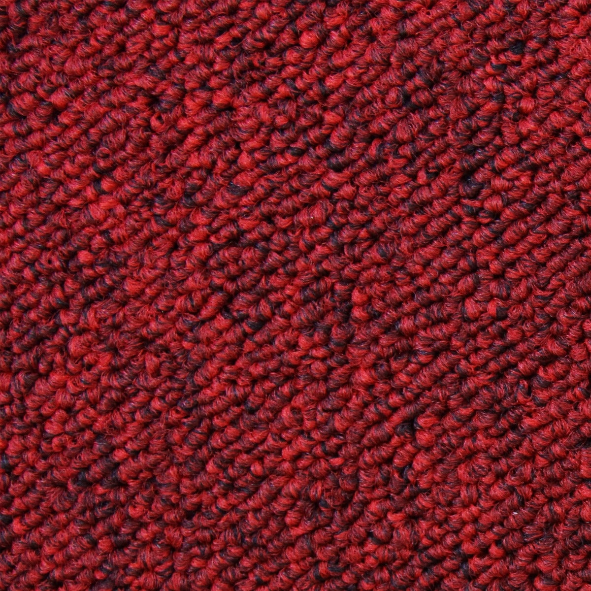 Teppichfliesen in Fieberrot, 50 x 50 cm, mit strukturierter, weicher Oberfläche und lebendiger Farbe, ideal für kreative Bodengestaltung