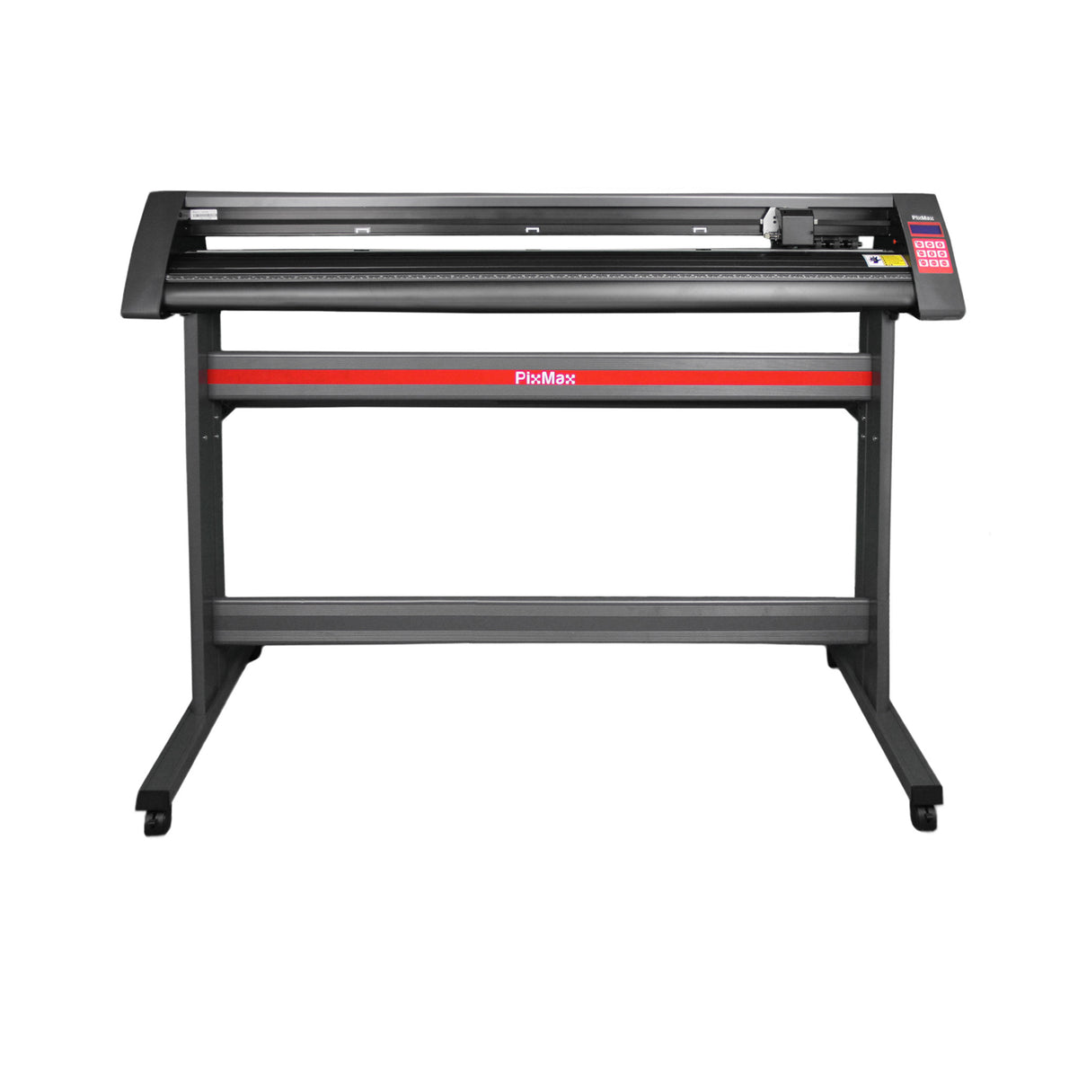 Schwarzer 1350mm Vinylschneider mit robustem Ständer, präziser Schneideeinheit und benutzerfreundlichem Bedienfeld für einfache Anwendung