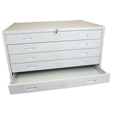 Heller, robuster Architektenschrank mit fünf Schubladen, aus Metall, ideal zur Aufbewahrung von Plänen und Zeichnungen, mit einem modernen Design