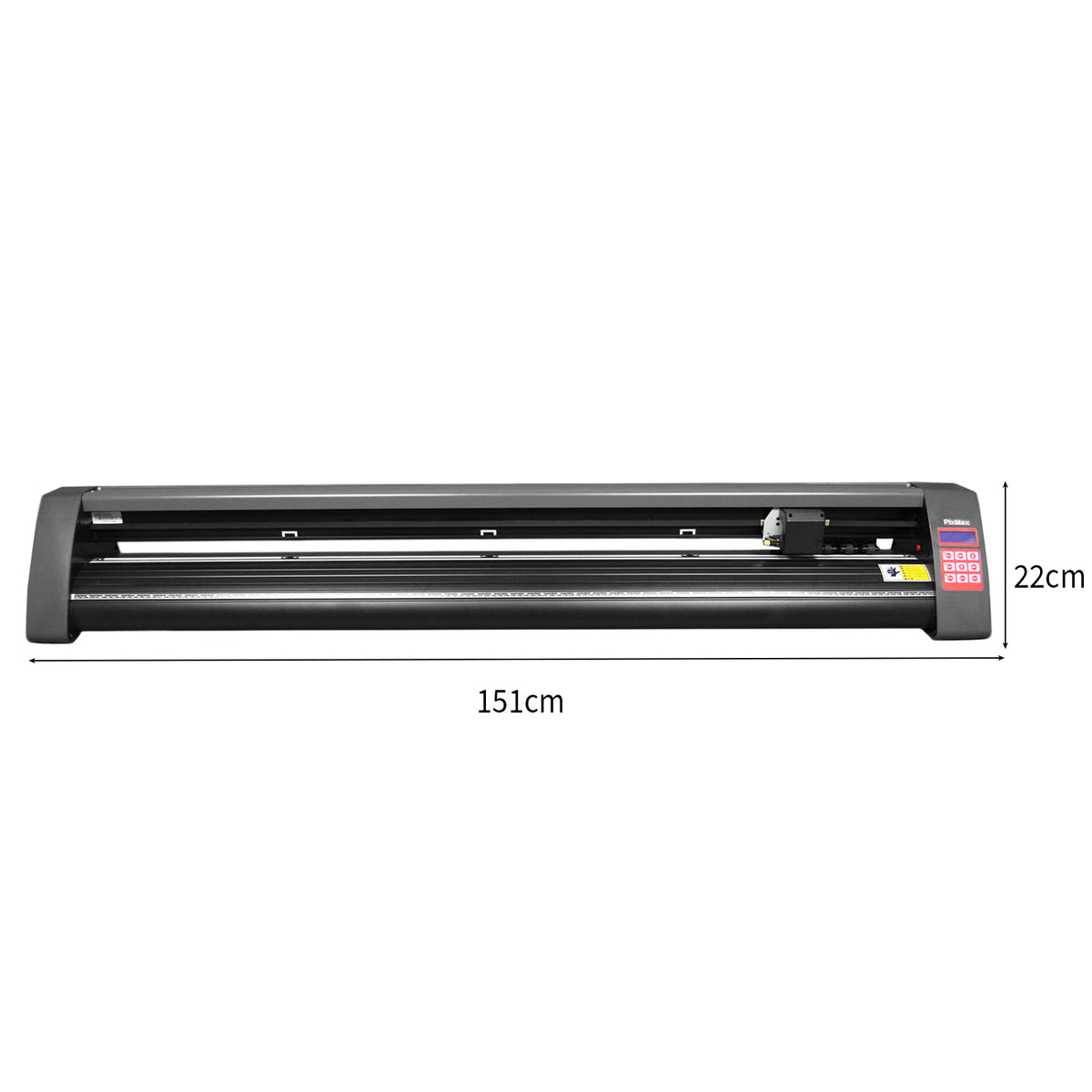 Schwarzer PixMax XL Schneideplotter mit einer Länge von 1350 mm, präzisen Schneidefunktionen und robuster Bauweise, ideal für kreative Projekte