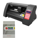 Schwarzer PixMax 360mm Mini Schneideplotter mit rotem Display und Flexi Starter Software, ideal für präzise Schneidarbeiten und kreative Projekte