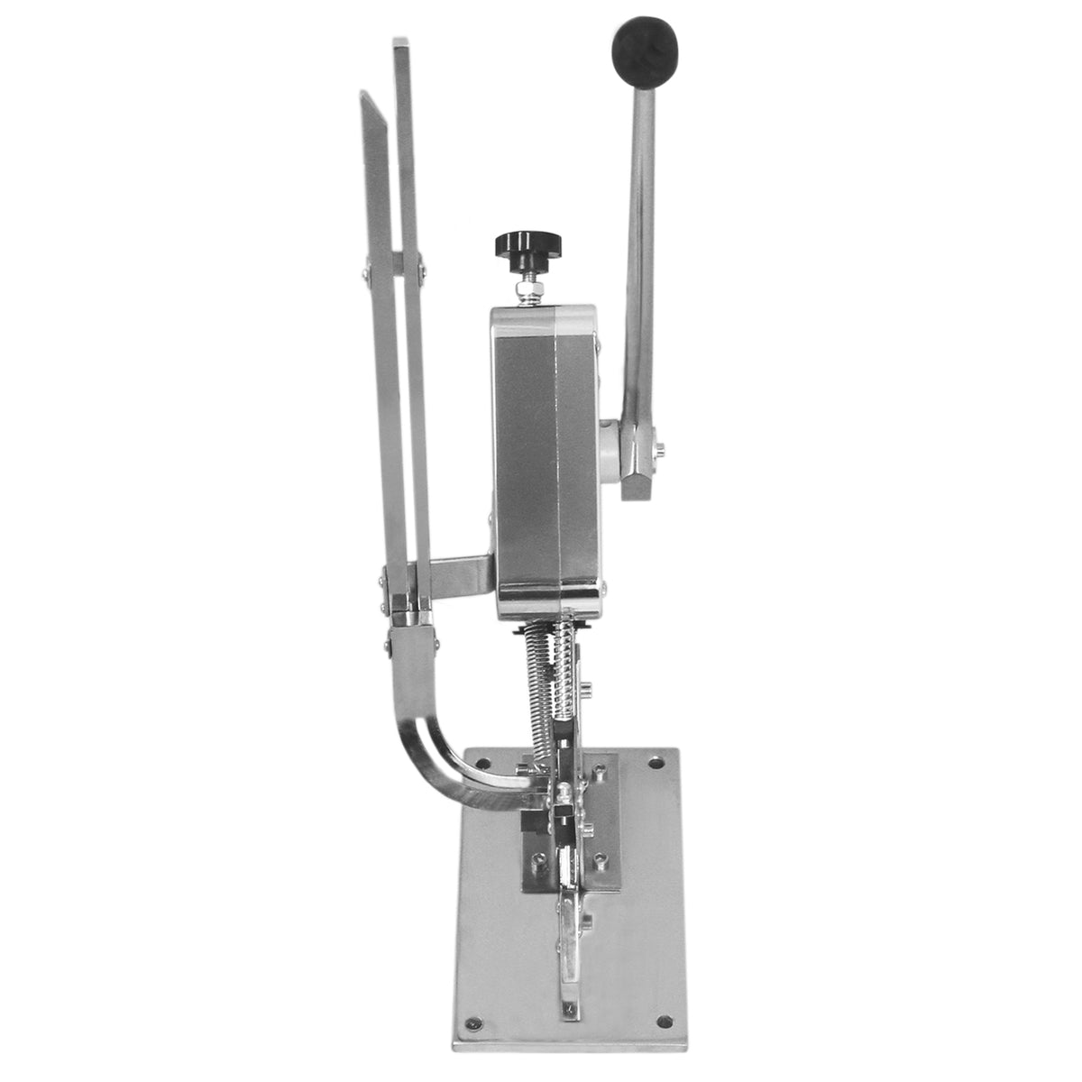 Kukoo Wurstfüller aus Edelstahl mit silberner Oberfläche, Handkurbel und stabiler Basis, ideal für die Herstellung von Würsten und Fleischprodukten