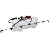 Weißer 100L Sprühtank für ATV mit schwarzem Schlauch und verstellbarer Spritzdüse, ideal für Düngemittel- und Pestizidanwendungen