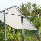 Hühnerfreilauf aus robustem Metall mit grünem Netz, 3m x 2m x 1,8m, bietet sicheren Platz für Hühner, mit schattenspendendem Dach und stabiler Konstruktion