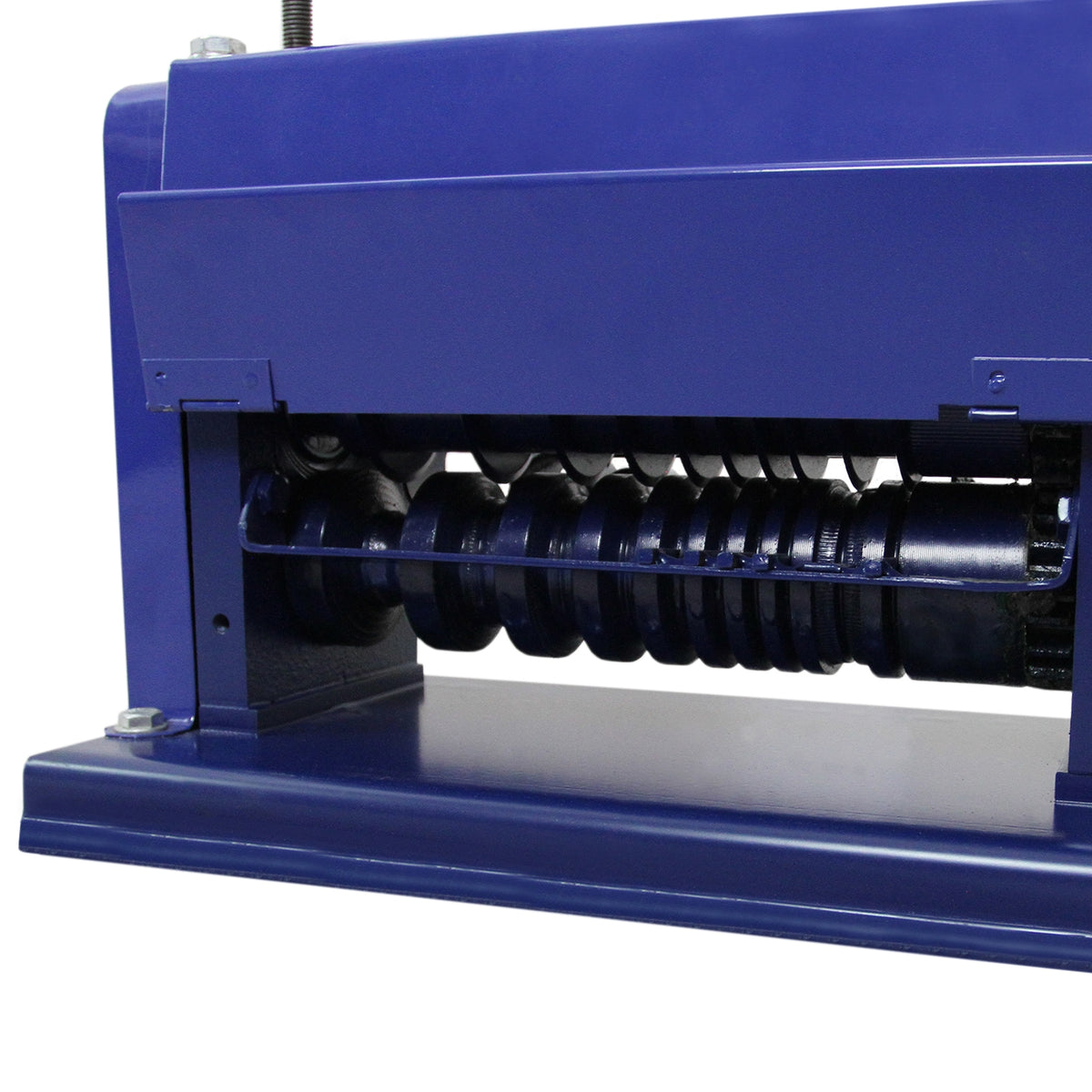 Automatische Abisolierzange in Blau mit robustem Gehäuse, präzisen Klingen und einem stabilen Standfuß für effektives Abisolieren von Kabeln