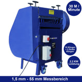 Automatische Abisolierzange in Blau mit 10 Klingen und 2 Gratis-Klingen, geeignet für Kabeldurchmesser von 1,5 mm bis 55 mm, leistungsstark und effizient