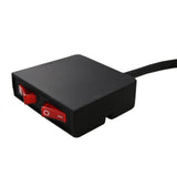 Schwarzes Steuergerät mit zwei roten Schaltern, ideal für die Bedienung von LED Rundumlicht Warnleuchte Balken mit 88 LEDs, robust und funktional