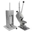 Kukoo Wurstfüller und Wurstclipper Set aus glänzendem Edelstahl, robust, mit ergonomischem Hebel und präziser Füllmechanik für einfache Handhabung