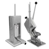 Kukoo Wurstfüller und Wurstclipper Set aus glänzendem Edelstahl, robust, mit ergonomischem Hebel und präziser Füllmechanik für einfache Handhabung