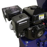 Schwarzer 6,5 PS Motor mit luftgekühltem Kühler, robustem Gehäuse und klaren Bedienelementen, ideal für den Einsatz im ATV Kippanhänger