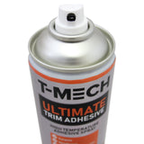 Sprühkleber in einer silbernen Dose mit orangefarbenem Etikett, ideal für hohe Temperaturen, mit präziser Sprühdüse für gleichmäßige Anwendung