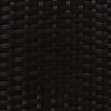 Jardí Rattan Bistro Set Schwarz