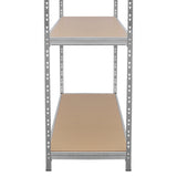 Stabiles HD-Rax Stahl-Regal mit zwei robusten, hellbraunen Regalböden, ideal für Lagerung und Organisation, glänzende Metallstruktur