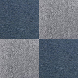 Teppichfliesen in Sturmblau und Platingrau, 50 x 50 cm, mit strukturierter Oberfläche, ideal für moderne Innenräume und vielseitige Anwendungen