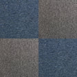 Teppichfliesen in Sturmblau und Anthrazit, quadratisch, 50 x 50 cm, mit weicher Textur und robustem Material, ideal für stilvolle Bodenbeläge