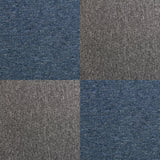Teppichfliesen in Sturmblau und Anthrazit, quadratisch, 50 x 50 cm, mit weicher Textur und robustem Material, ideal für stilvolle Bodenbeläge