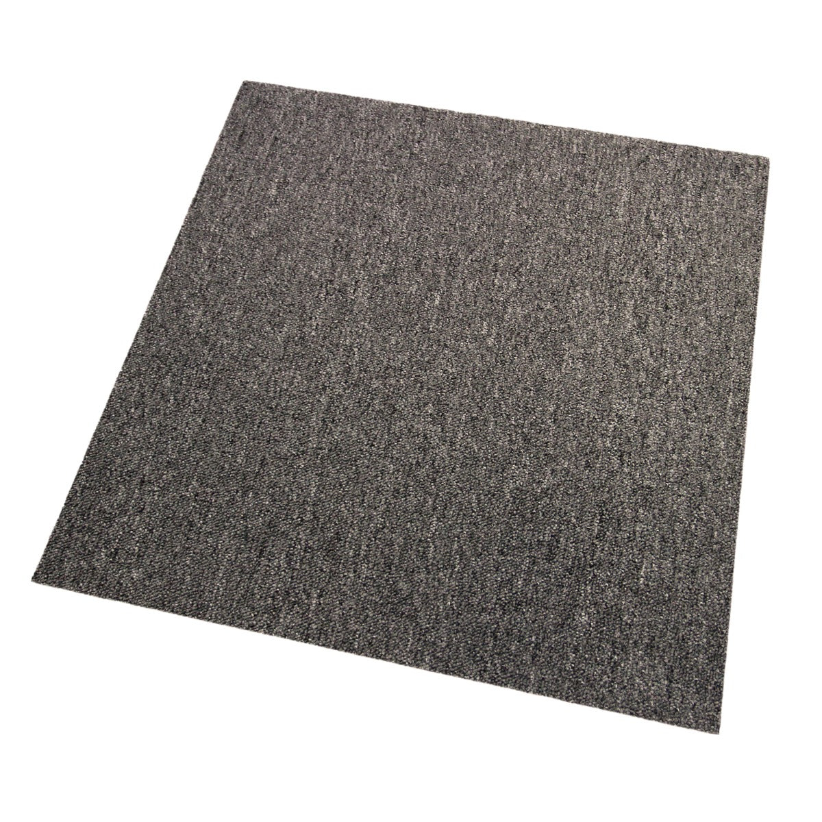 Teppichfliese in Sturmblau und Anthrazit, 50 x 50 cm, mit strukturierter Oberfläche, ideal für moderne Innenräume, 40 Stück für 10 m²