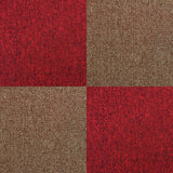 Teppichfliesen in Sand- und Fieberrot, 50 x 50 cm, mit strukturierter Oberfläche, ideal für kreative Bodenlösungen in modernen Räumen